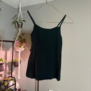 FANG Basic Black Tank Top Sleeveless Casual Everyday Top Size S